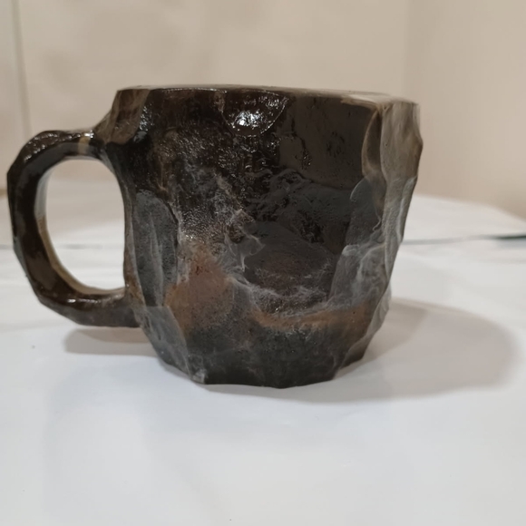 Handmade Resin Faux Mineral Crystal Coffee Mug w/ Handle 6oz Boho - Picture 4 of 4